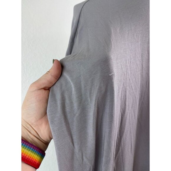 Barefoot Dream women's one size light grey luxe milk jersey caftan loungewear - Picture 5 of 6